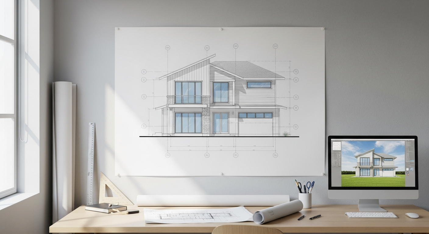 Elevations and sections complete a full as-built set.
