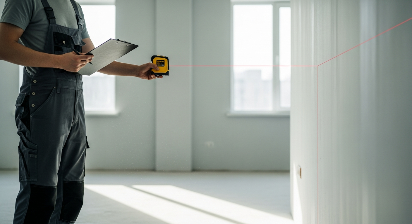On-site laser measurement captures every room dimension.