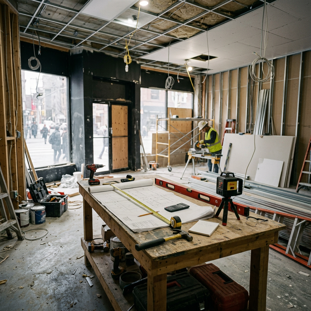 Storefront renovations depend on verified existing dimensions.