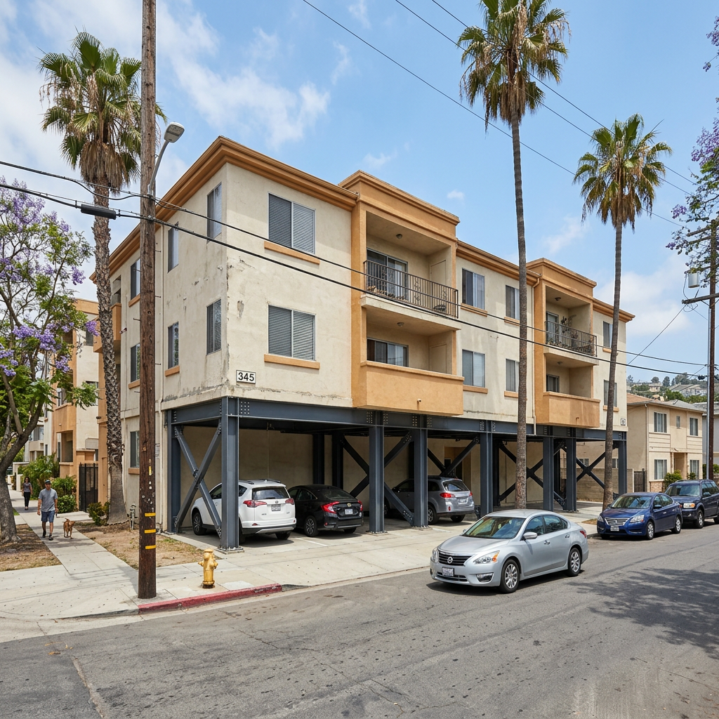 Soft-story retrofits require accurate as-built drawings first.