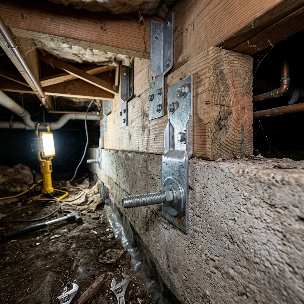 Seismic retrofit design starts from measured existing plans.