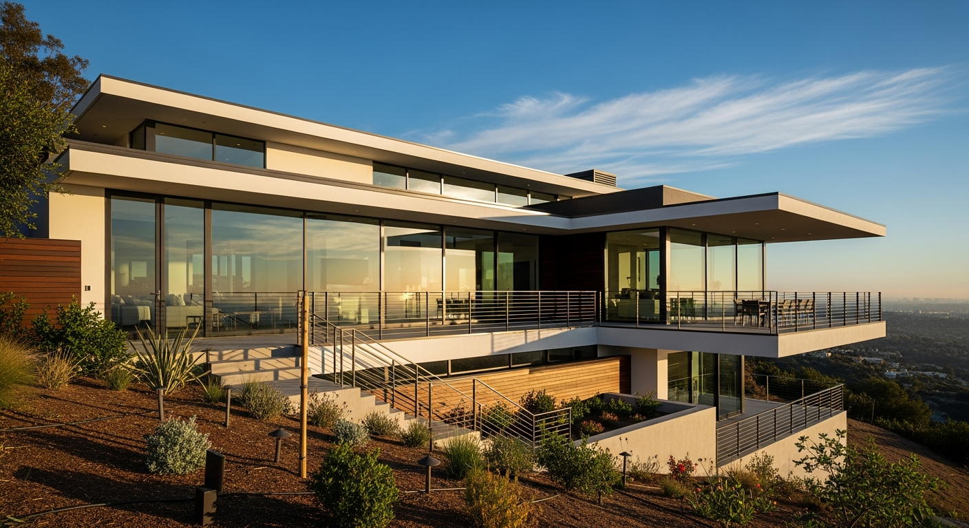Hillside home representative of Alpine, California