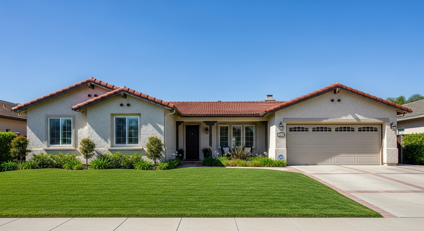 Suburban single-family home representative of Carson, California